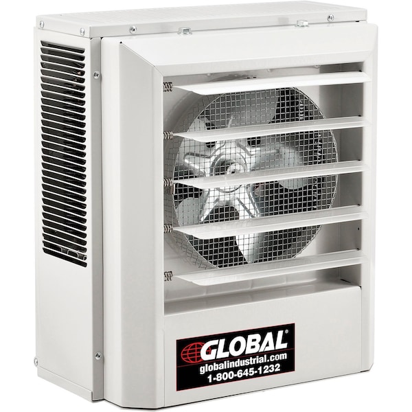 Global Industrial Fan Forced Electric Unit Heater, 3 Phase, 480V, 5kW, 16 in H, 14-1/8 in W 246725 - main